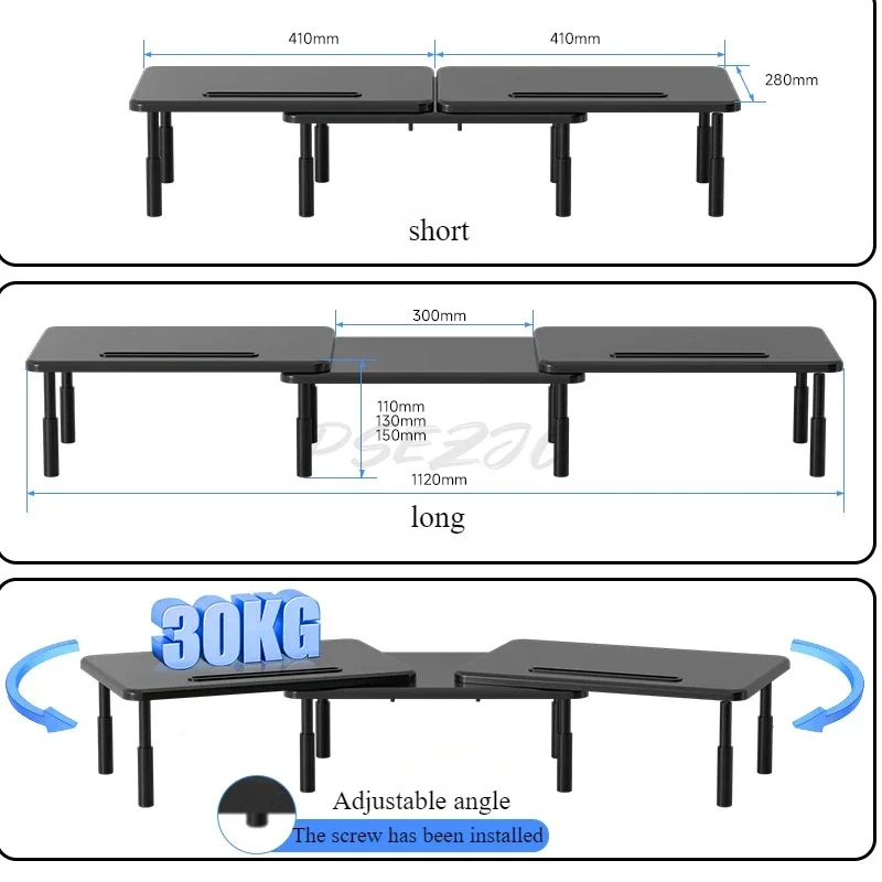 Monitor Stand Storage Rack Lifting Laptop Desktop Pad Height Increasing Elevated Dual Screen Extension Combination