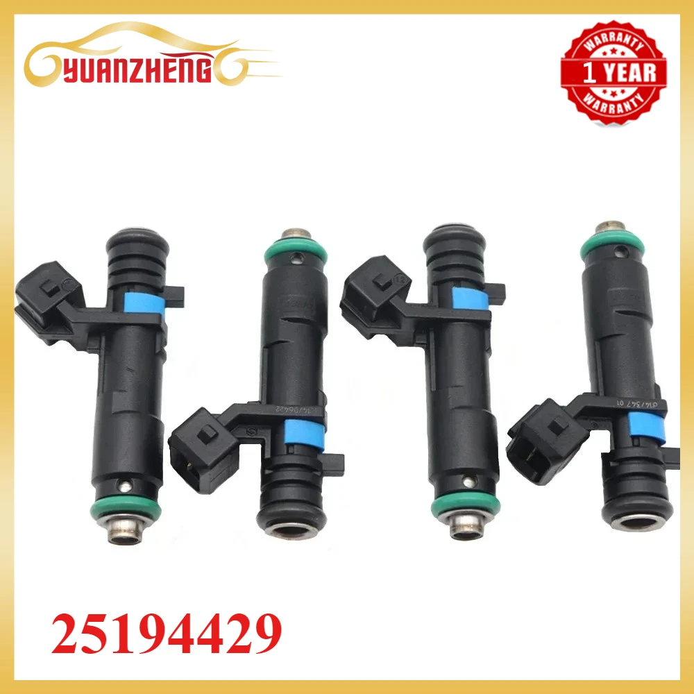 

Car Fuel Injectors 4PCS New Fits 25194429 For Chevrolet Spark Classic Beat 25194429 25186566 240720164 C111032 FJ1332