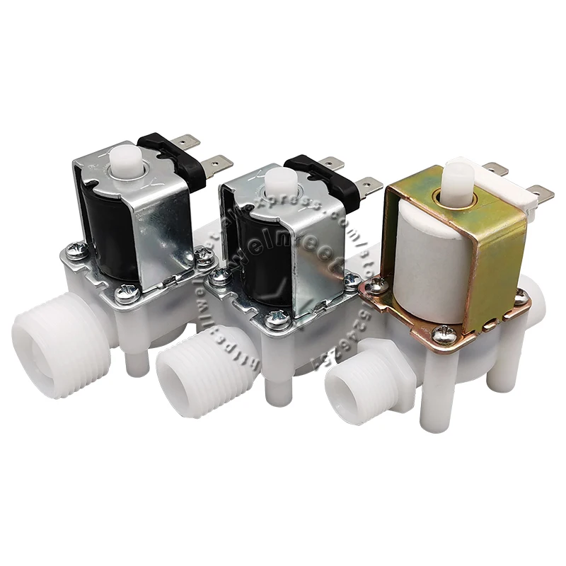 

DC12V/DC24V нормально открытый пластиковый водяной электромагнитный клапан DN10 (G3/8") 10 мм/DN15 (G1/2 дюйма) 20 мм/DN20 (G3/4 дюйма) 26 мм наружная резьба BSP