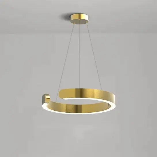 Diameter 40cm C Shape Stainless Steel LED Pendant Light Lamp