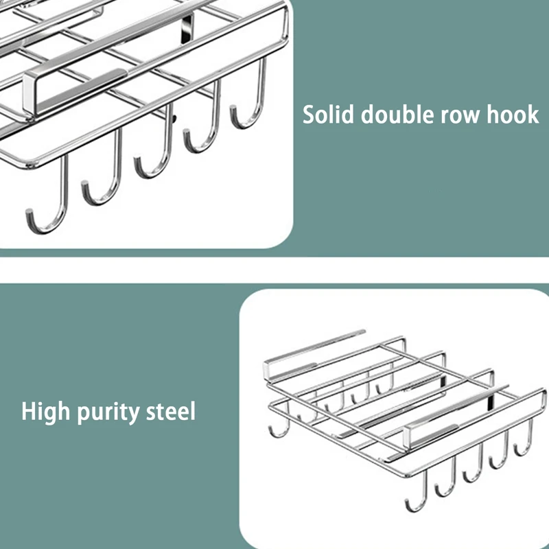 Multifunctional Rack Stainless Steel Kitchen Hanging Cabinet Paper Towel Rags Hanger Cutting Board Holder Storage Easy Life Rack