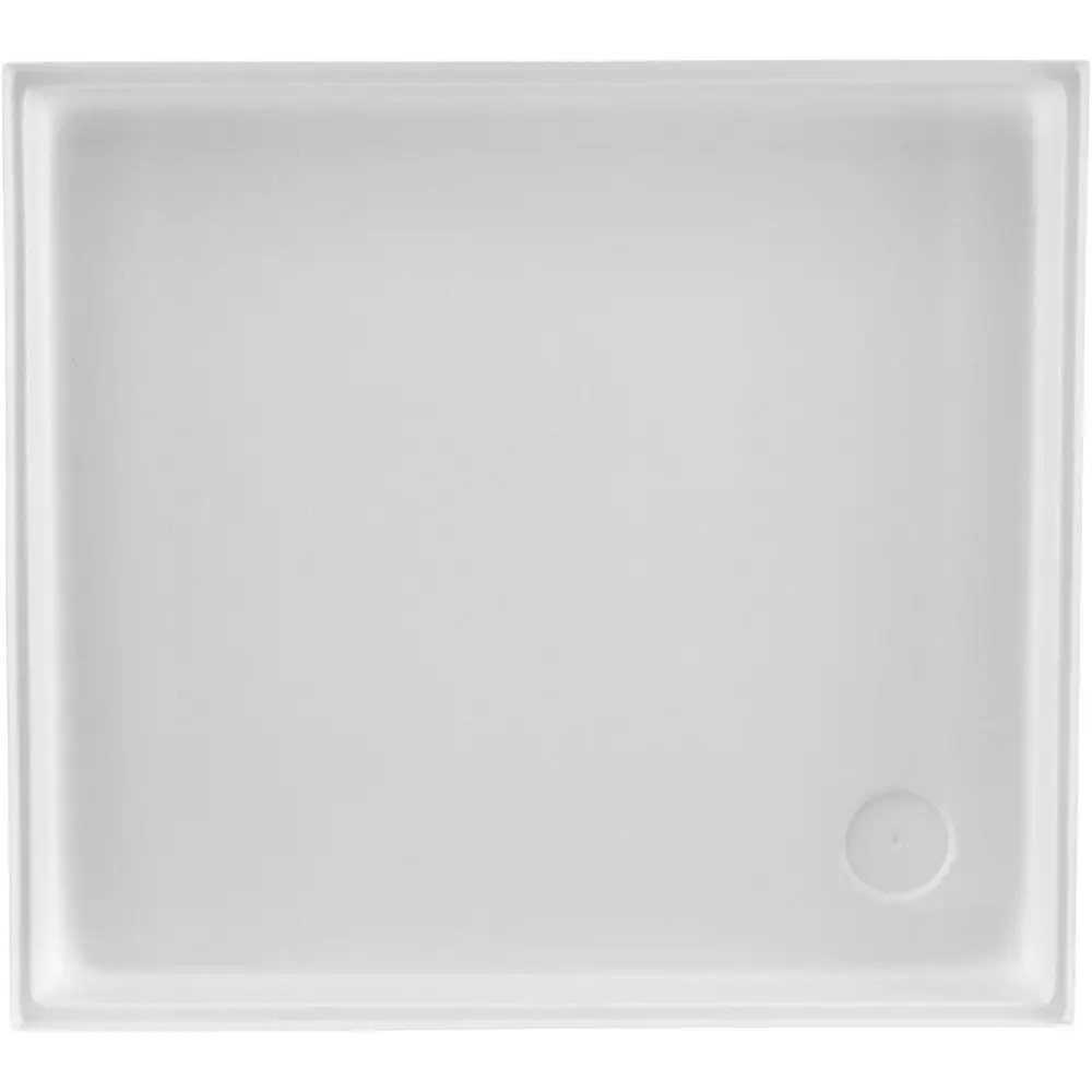 RecPro RV White Shower Pan | Camper Shower Pan (Corner Drain, 27" x 24")
