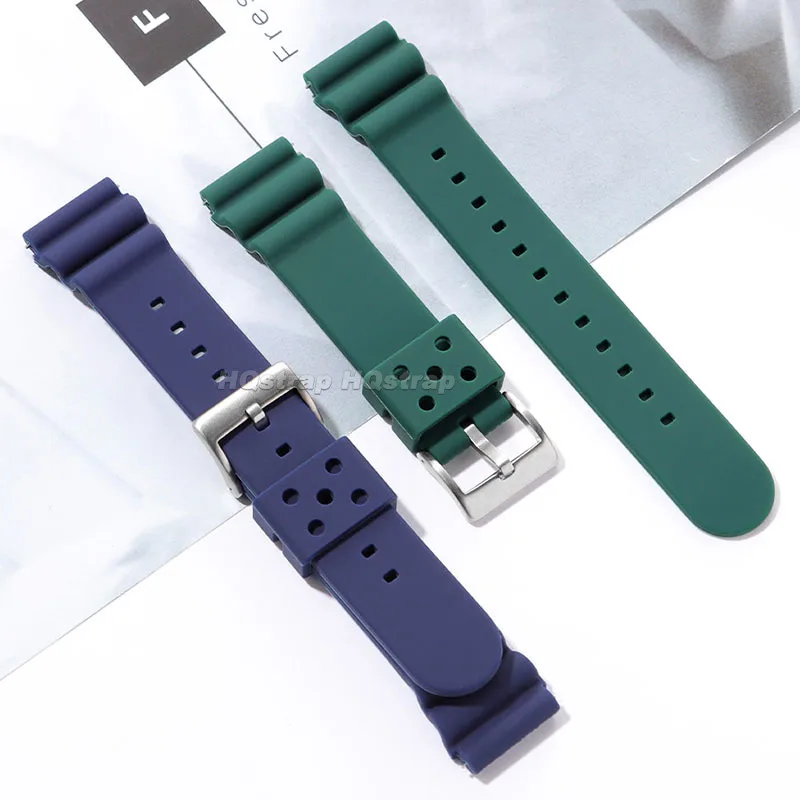 20 مللي متر 22 مللي متر ساعات سيليكون الفرقة المطاط مقاوم للماء الغوص حزام ل Seiko SKX007/009 العالمي سوار الإفراج السريع معصمه