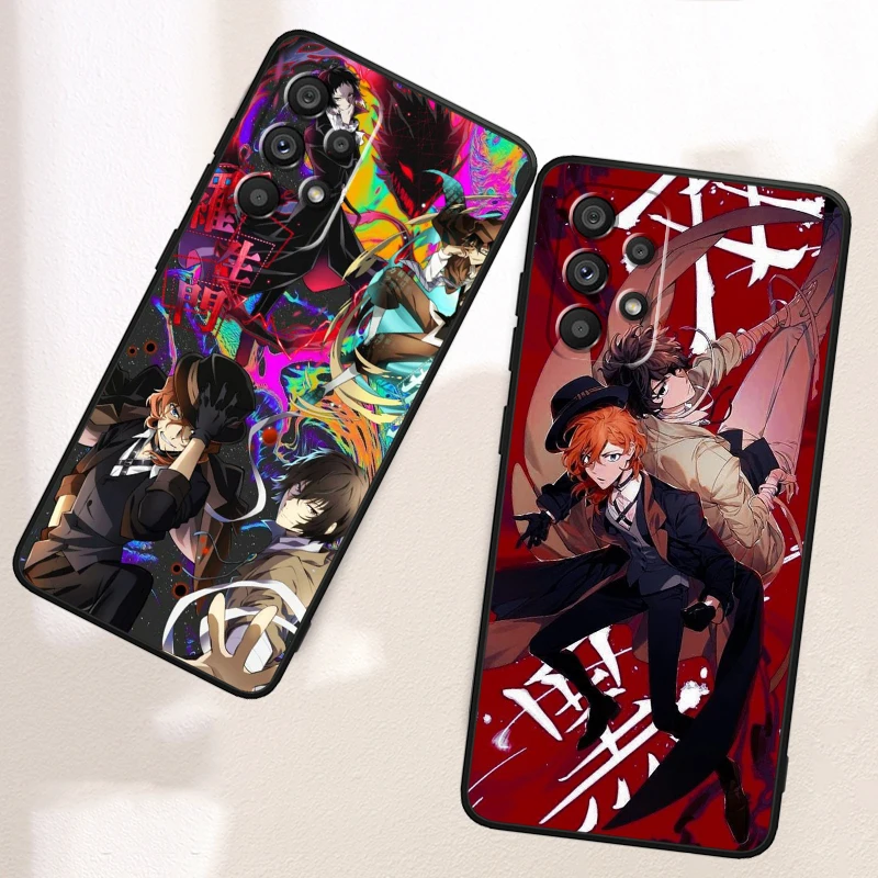 Bungo Stray Dogs For Samsung Note 20 10 Ultra Plus A31 A14 A12 A70 A34 A25 A04 A05 A15 A24 5G Black TPU Phone Case