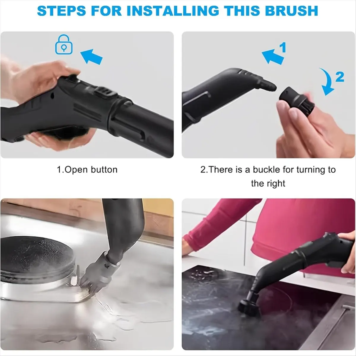 لملحقات منظف البخار SC1 SC2 SC3 SC4SC5، مجموعة فرشاة تنظيف البخار، بما في ذلك الفوهة المنحنية، ممسحة النافذة #1