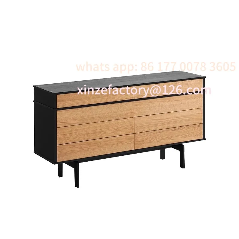 

Customizable Nordic Oak Eight-bucket Cabinet Bedroom Bedroom Bedside Cabinet Living Room Wall Storage Decorative Cabinet Medieva