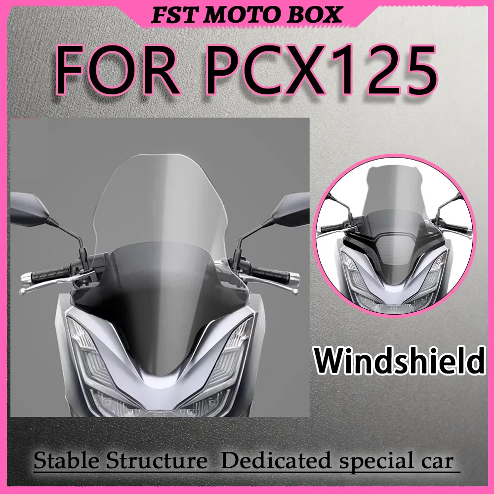 FOR PCX125 High-Toughness Chest-Protective Windscreen Imported PC Material Temperature-Resistant Modified Accessory Motorcycles