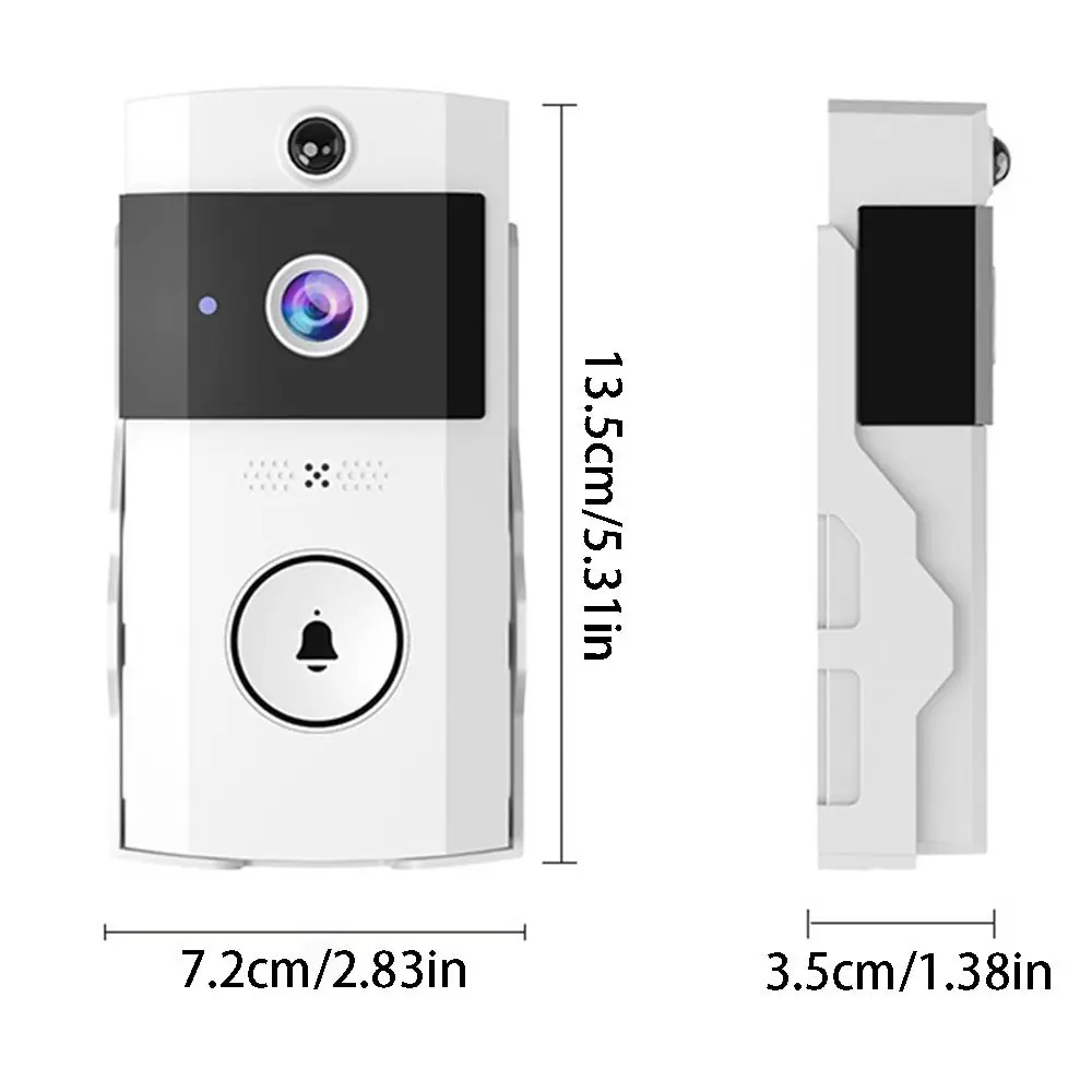 Waterproof Visual Intercom Doorbell Solar Power Home Security Smart Home Doorbell Wireless HD Front Door Camera Indoor Outdoor
