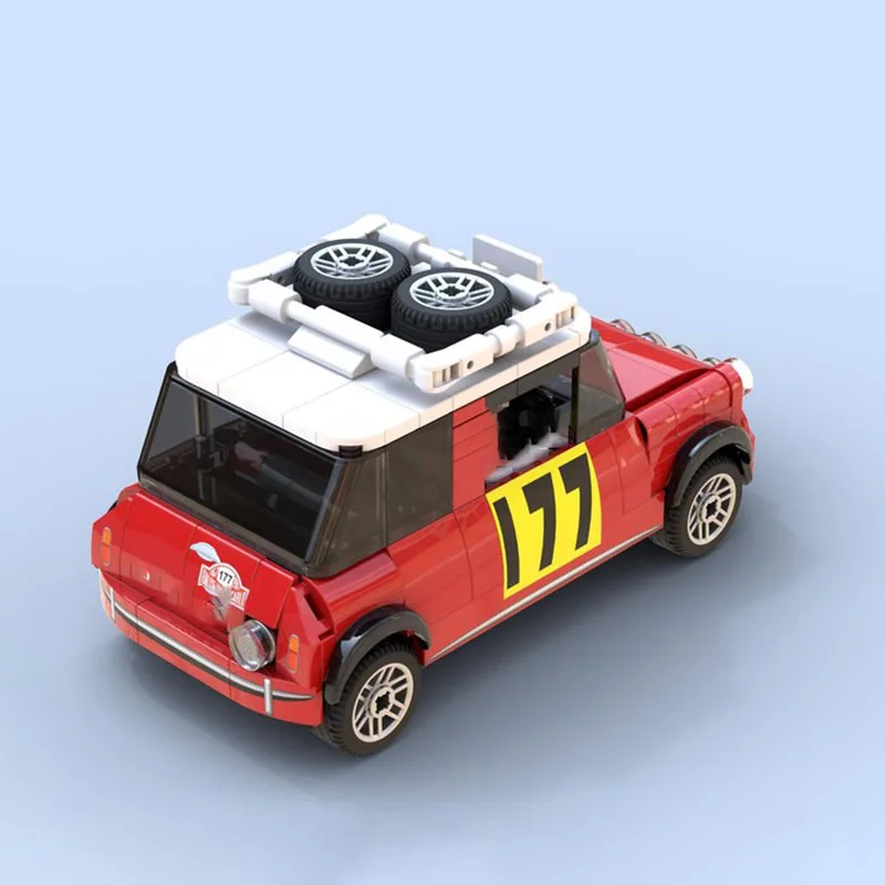 Moc Bausteine Modulare MINI Cooper S Speed Champions Auto Modell Technologie Blöcke Weihnachten DIY Spielzeug Bau Geschenke