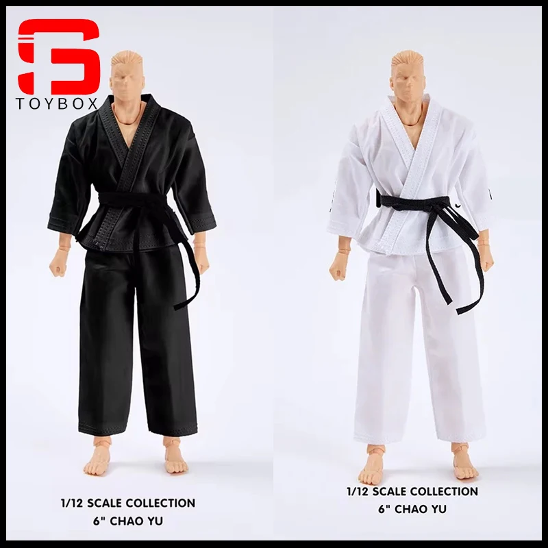 Maßstab 1:12 Taekwondo Uniform Kampfsport Anzug Kleidung Modell für 6'' Romankey Männliche Soldat Action Figur Körper Puppen