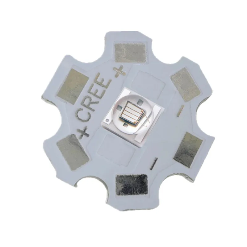 50pcs UV Chip High Power LED 3535 Light Bead 3W SMD Diode 60° 120° Ceramic Weld 20mm 16mm Aluminum Base Purple 395nm 365nm 410nm