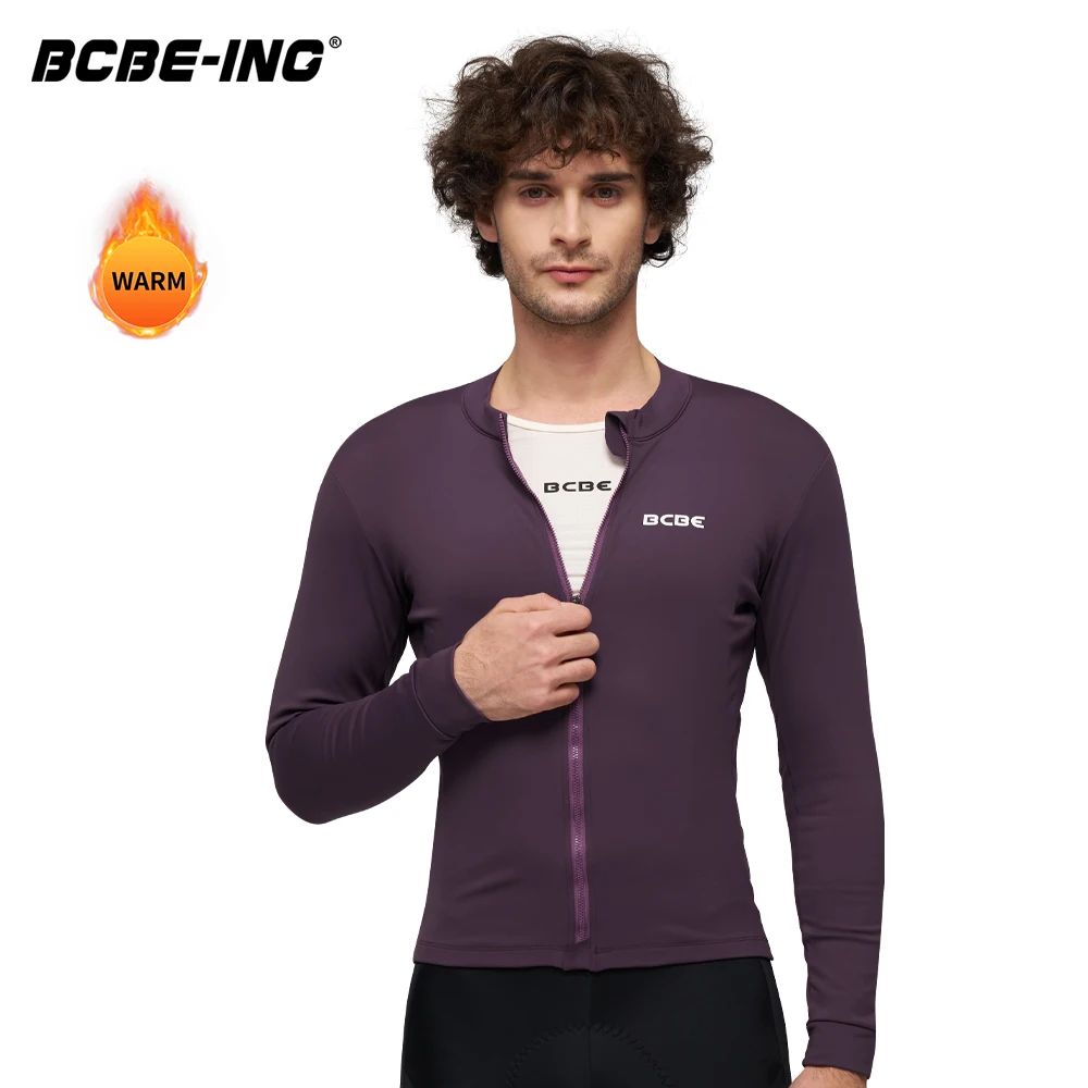 

BCBE-ING зимний велосипедный трикотаж с длинным рукавом, ветрозащитный термофлисовый велосипедный трикотаж, горячая теплая одежда для велосипеда, рубашка для шоссейного велосипеда MTB