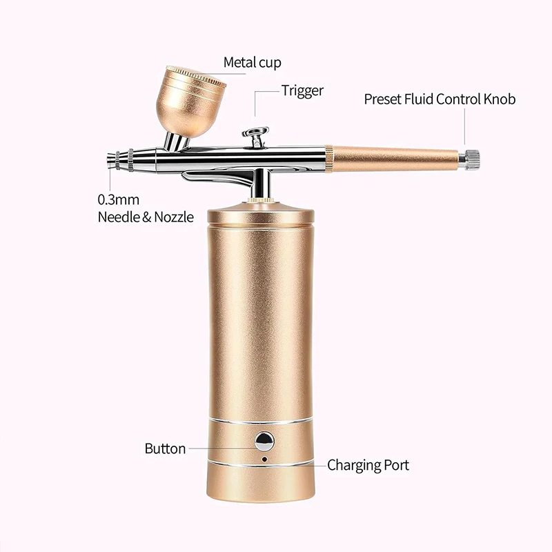 Airbrush Nagel mit Kompressor Tragbare Air Brush Nägel Kompressor für Nägel Kuchen Malerei Handwerk Air Brush Kit Nägel Spray