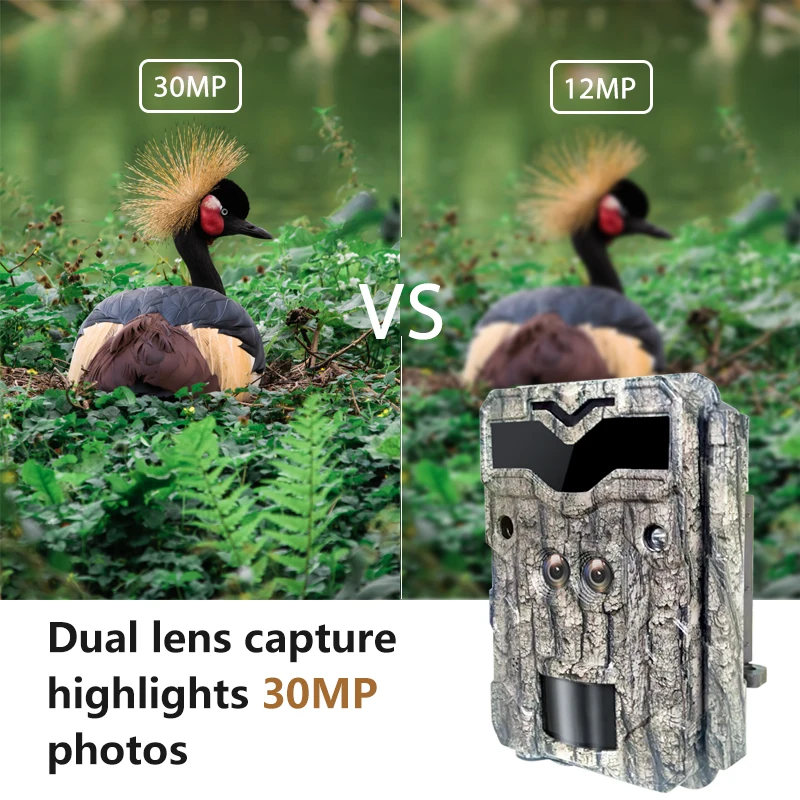 KW698A 4K Video IP67 Scouting  30MP HD 12-Month Life No-Glow100ft Night Range Trap Alarm Dual Sensors 100ft Night
