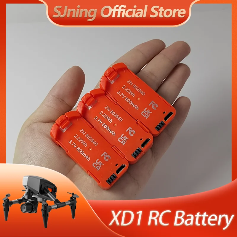 600mah Battery Original Spare Part for Mini Drone XD1 RC Quadcopter Battery Part Accessory 1/2/3PCS