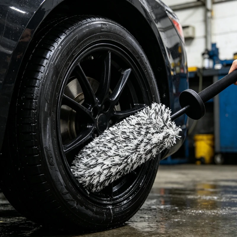 Auto-Felgenreinigungsbürste, Tragbare Plüsch-Nabenbürste, Autopflege-Waschwerkzeug zur Felgenreinigung