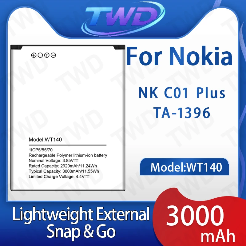 

WT140 Large capacity Battery For Nokia NK CO1 Plus/TA-1396 Batteries New High Quanlity