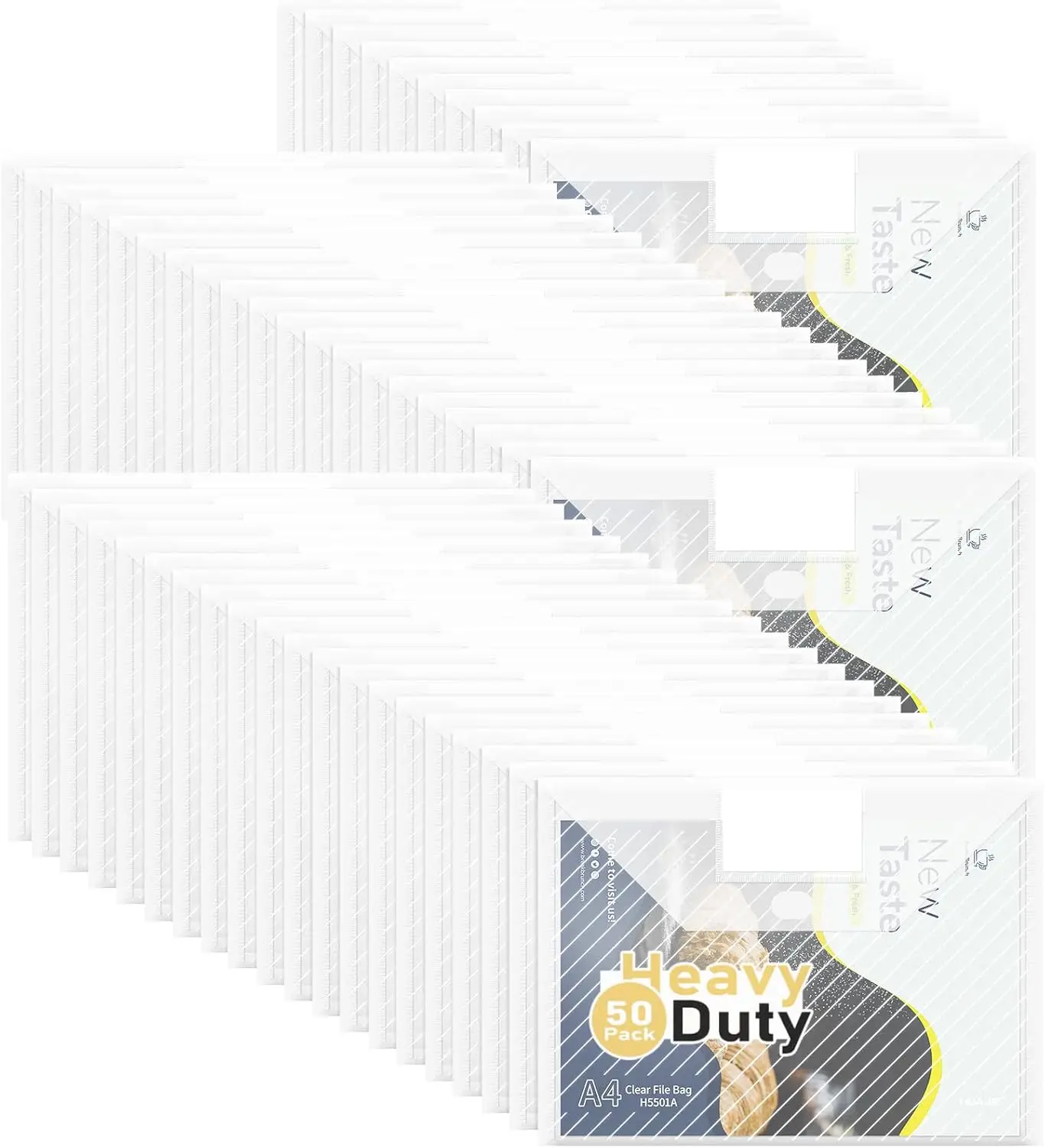 

Набор из 50 прозрачных пластиковых папок-конвертов, прочные папки для документов с карманами для этикеток, подходят для форматов Letter и A4.