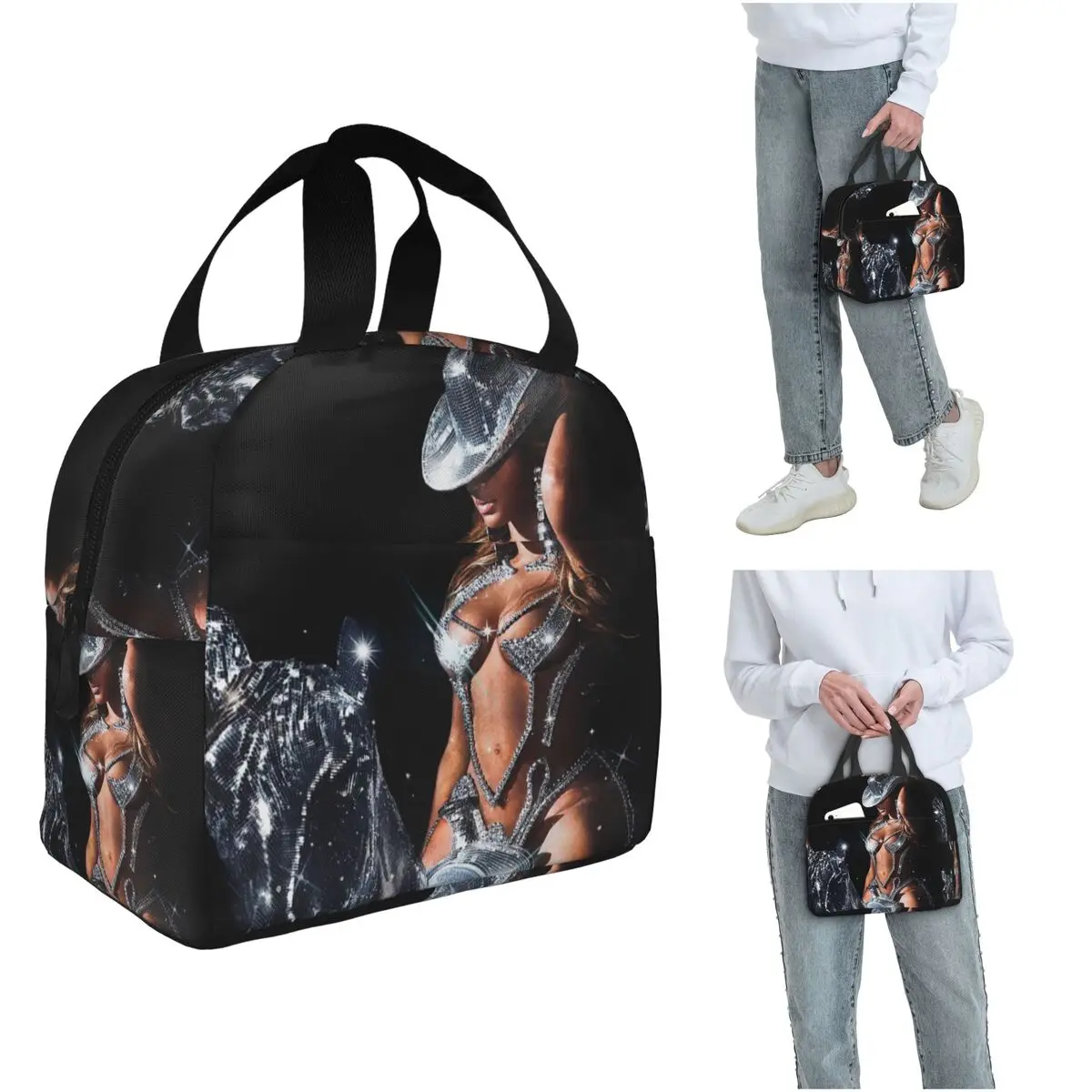 Singer Beyonce Renaissance Tour Insulated Lunch Bag for Women Children Portable Food Boxes Thermal Lunch Box Tote