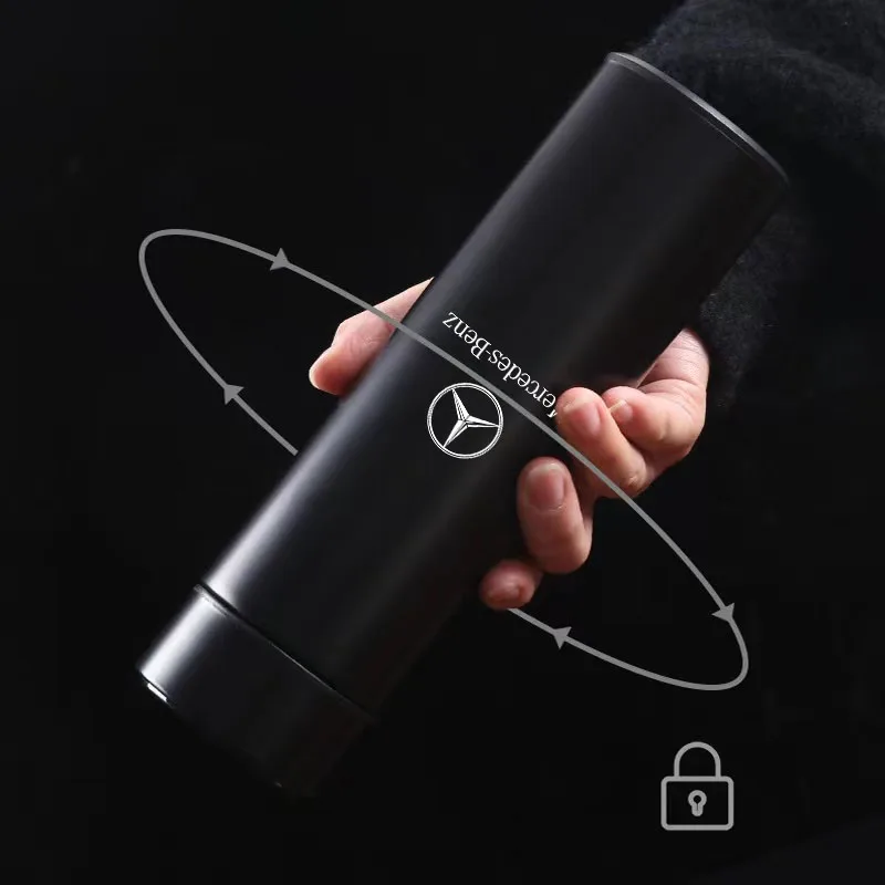 زجاجة ترمس ذكية للسيارة مع عرض درجة الحرارة فنجان القهوة لمرسيدس بنز AMG W206 W204 W205 W212 W213 W221 W222 W223 W251