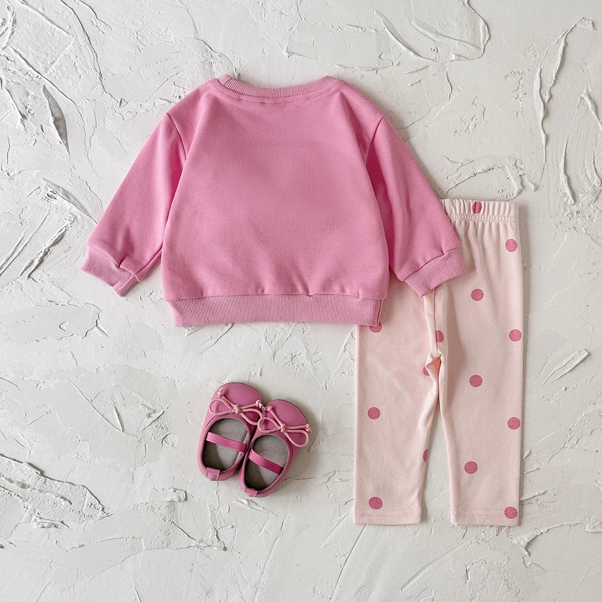 2PCS Spring Autumn New Style For 0-3 Year Old Girls, Comfortable Sweet Cute Three Dimensional Large Bow Pullover+Pant