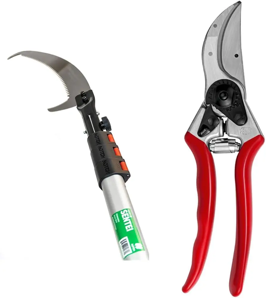 

21' Sentei 4 Section Telescoping Aluminum Polesaw (4177-39) & FELCO F-2 068780 Classic Manual Hand Pruner, F 2