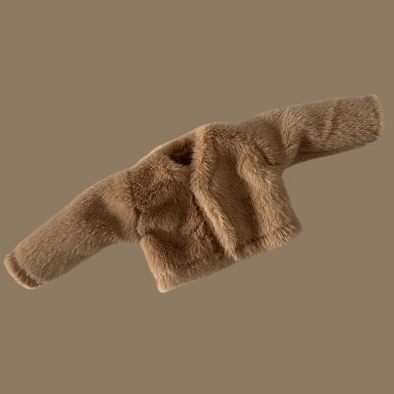 

1 шт., одежда для куклы Blythe, мягкое меховое пальто с длинными рукавами, топы, штаны для йоги, леггинсы, теплая повседневная одежда для кукол Blyth OB24 Pullip 1/6