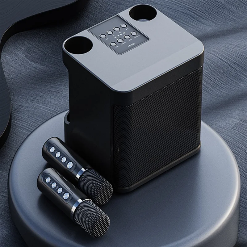 N96R Family KTV مجموعة الصوت ميكروفون لاسلكي مزدوج آلة متكاملة في الهواء الطلق المحمولة كاريوكي سمّاعات بلوتوث صندوق الملحقات