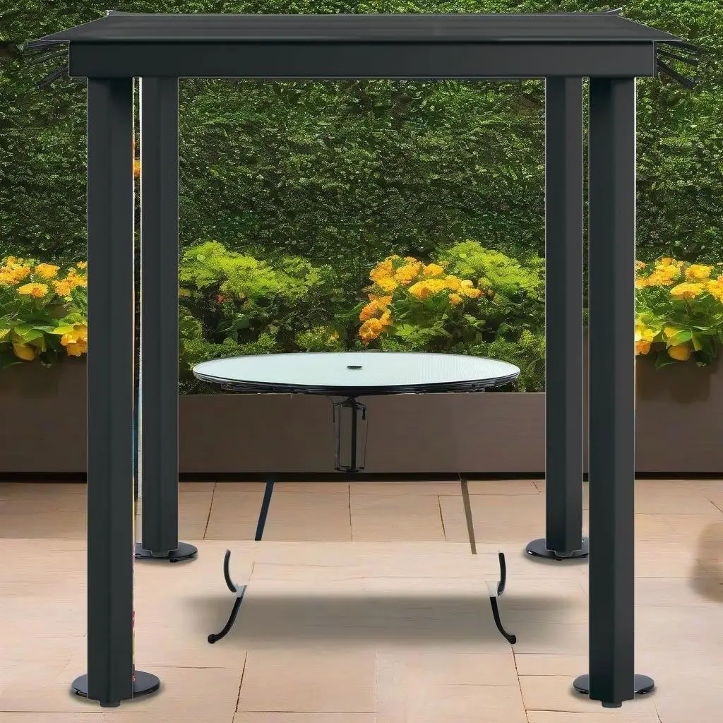 

5-Piece Gray Black Patio Dining Set - Stylish Outdoor Furniture for Garden & Balcony