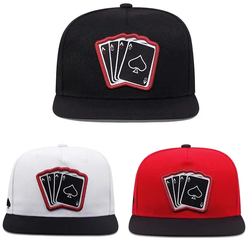 

2024 NEW Fashion Hip Hop Caps Men Women Playing Card Embroidered Baseball Caps Outdoor Sun Hat Unisex Adjustable Snapback Hats