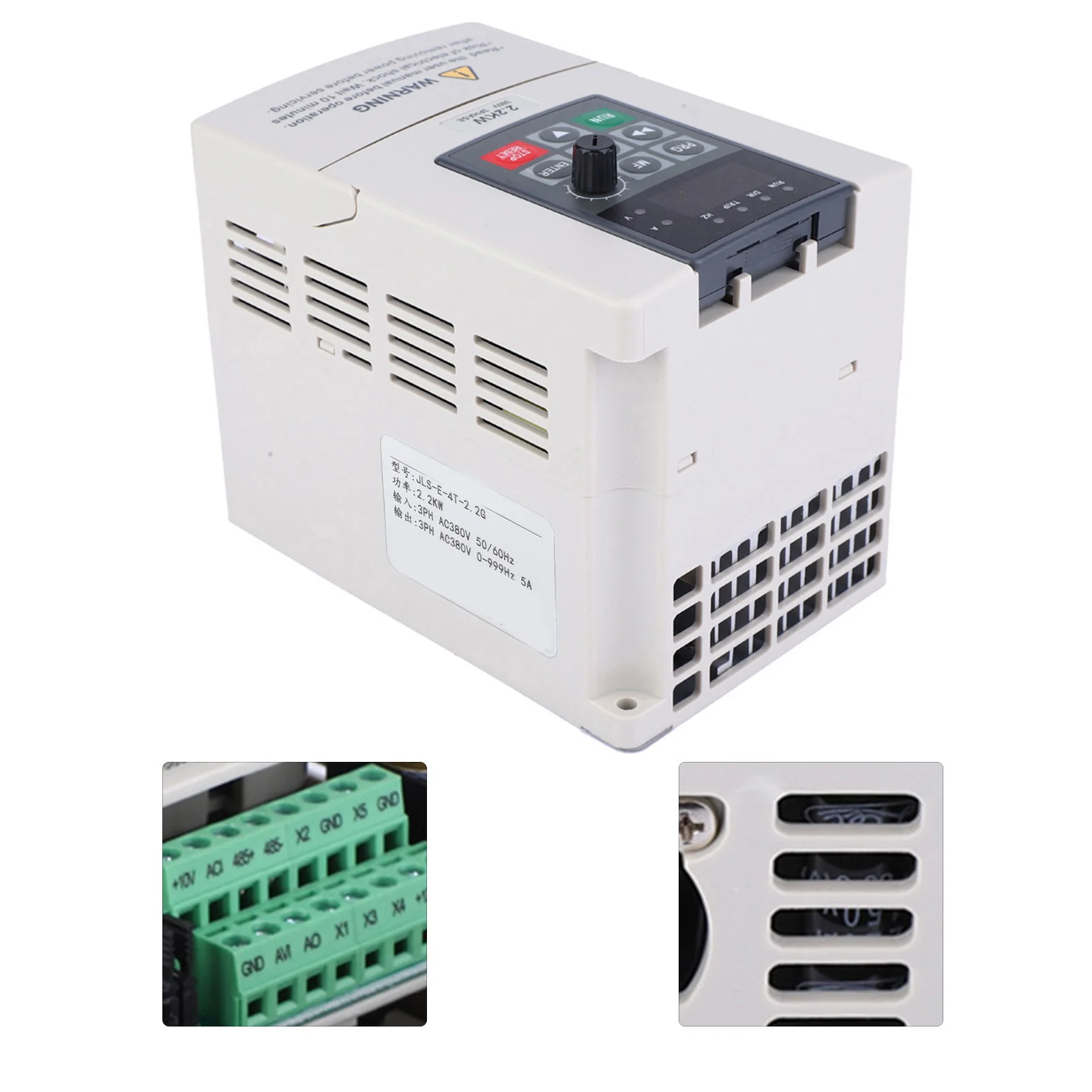 Inverter 380V 2.2KW VFD Variable Frequency Drive Inverter for Motor Speed Control 3-Phase Input Output 380V 2.2KW Inverter