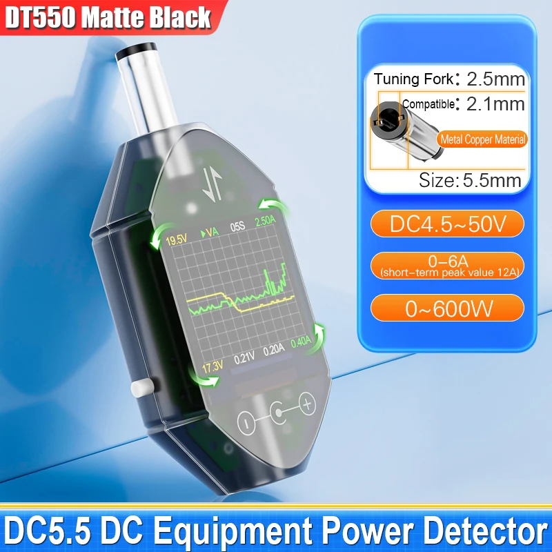 600W DC4.5-50V Max 12A Hoge Precisie Digitale Spanning Stroom Tester DC5.5x2.5 Instrument Power Capaciteit Meter DT550 - afbeelding 1