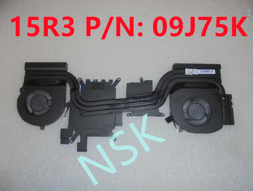 Original 9J75K 09J75K FOR DELL ALINWARE 15 R3 HEATSINK FAN NVIDIA 1080 G07 AT1JM005ZC0  100% Test OK