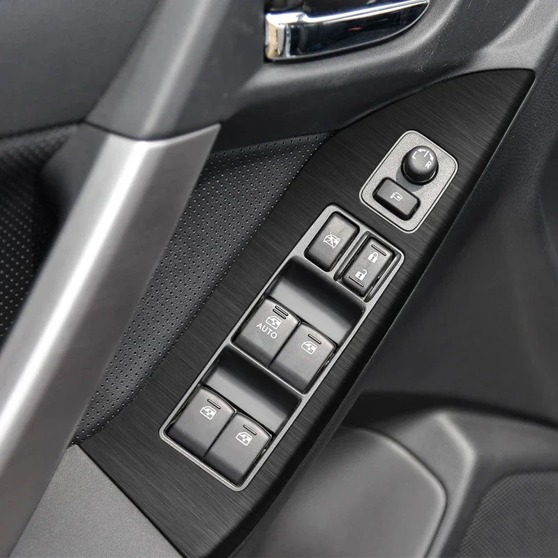 

Car Carbon Black Interior Sticker Lifting Window Panel Decal Gear Door Protective Film For SUBARU FORESTER SJ 2013-2018 LHD