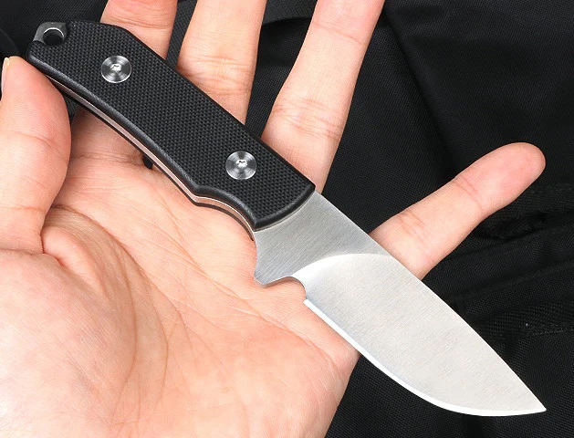 Fwolf ストレート固定刃ナイフ 5CR13MOV ブレードキール + G10 ハンドル EDC 狩猟キャンプ戦術サバイバルツールナイフ