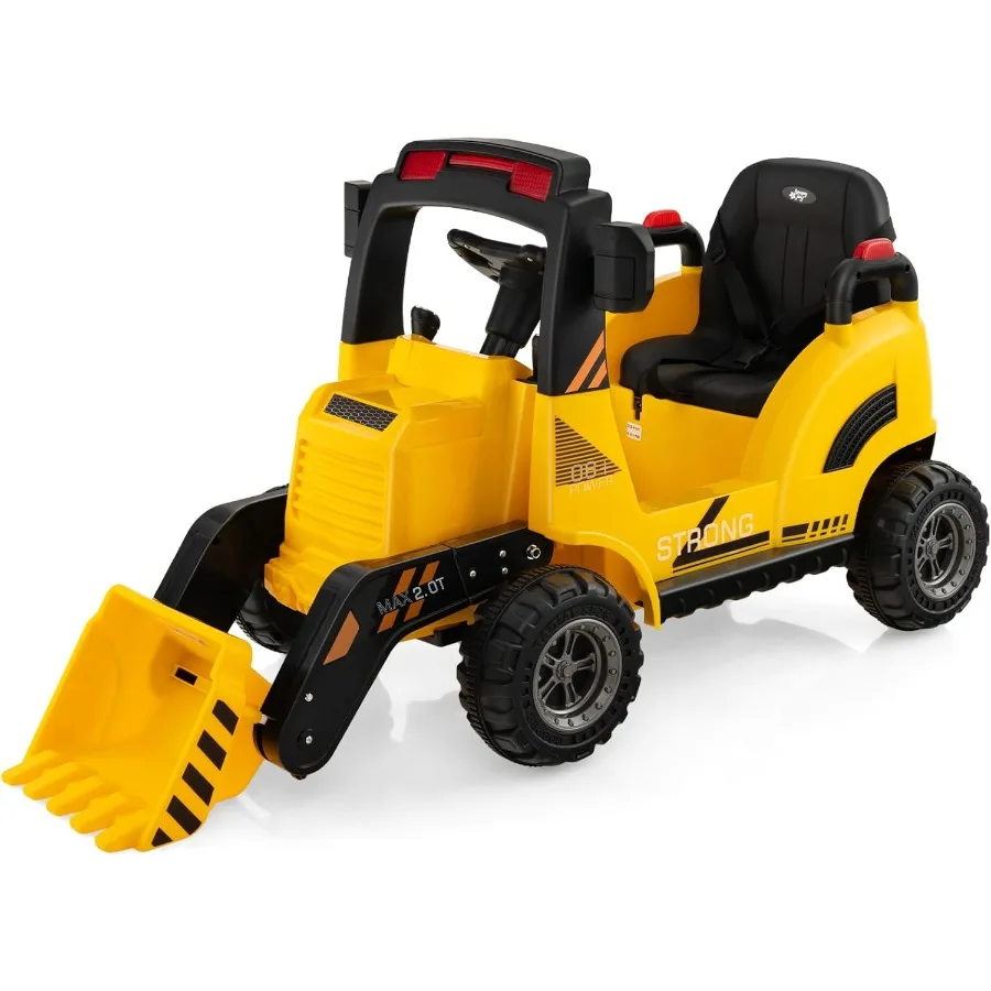 ركوب على حفارة 12 فولت تعمل بالبطارية حفار جرافة مع حفر قابل للتعديل دلو الذيل مصباح ليد الموسيقى القرن بطيئة بدء Elec