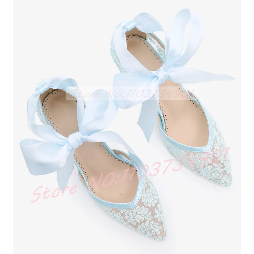 Sandali con tacco a blocco e b - Lace Ribbon Trim recensione e prezzo