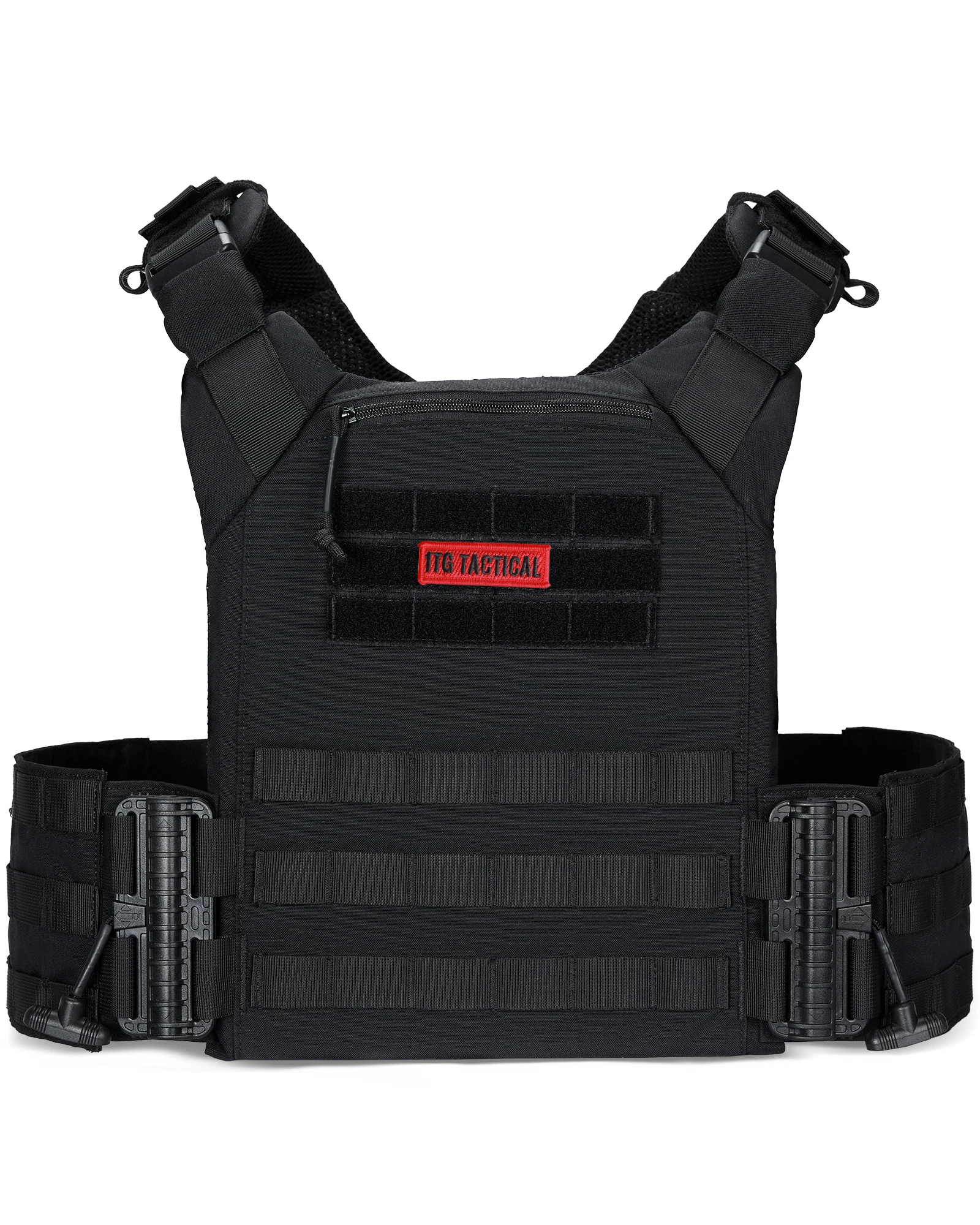 

1TG Tactical FYR Vest, Quick Release Vest Adult Breathable Adjustable MOLLE Vest With 32-45 Inch Removable Cummerbund