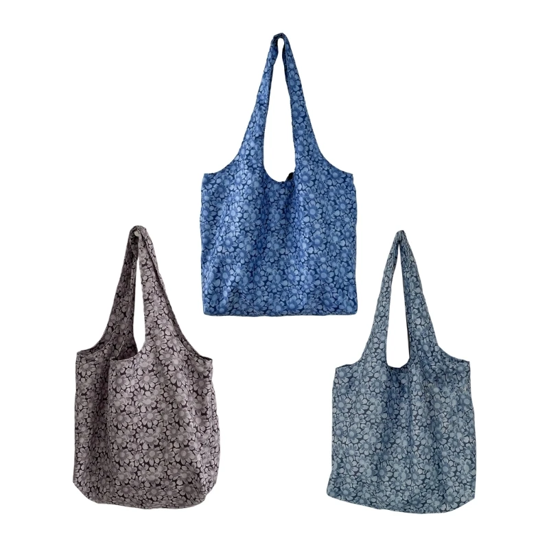 

652F Women's Nylon Shoulder Bag Printed Spacious And Stylish Underarm Bags Casual Handbag For Daily Use And Various Occasion