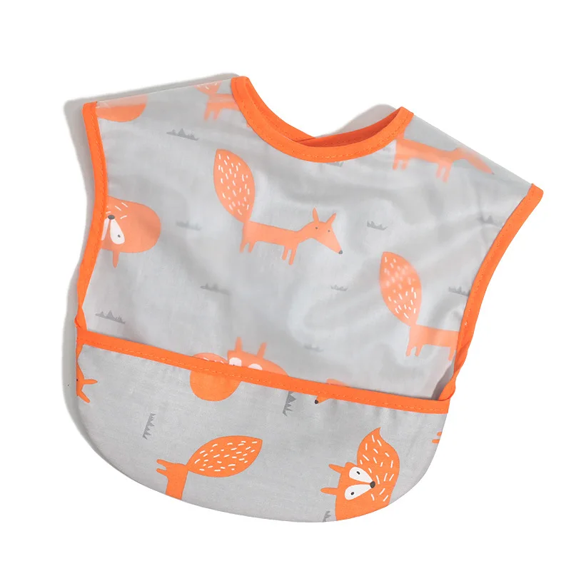 0-3Y Baby Bibs Waterproof Cartoon Fruits Printed Feeding Scarf Bib for Boys Girls