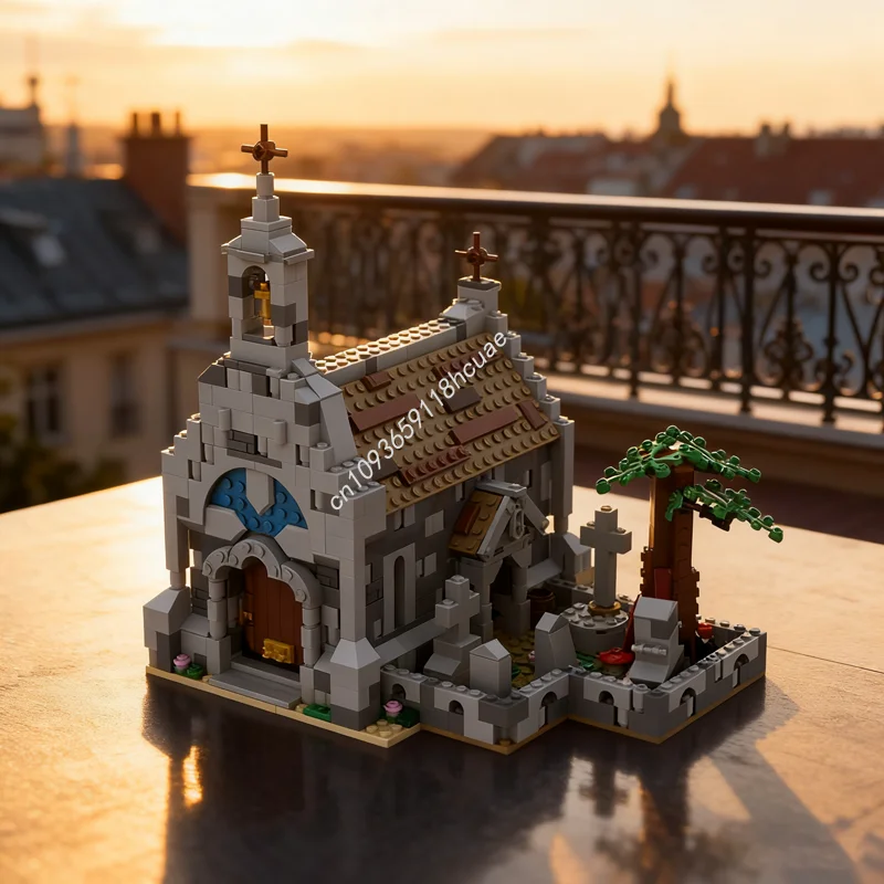 1006 قطعة MOC القرون الوسطى مصلى الخالق 3 1ed نموذج اللبنات العمارة لتقوم بها بنفسك ألعاب إبداعية فكرة هدية الكريسماس عيد ميلاد الاطفال #1