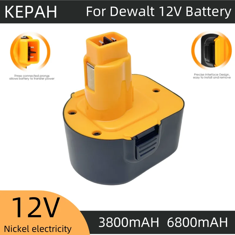 For Dewalt 12V Battery 3.8Ah  6.8AH DC9071 DW9072 DW9071 DE9074 DE9037 DE9071 DE9072 DE9075 12 Volt Battery Cordless Power Tool