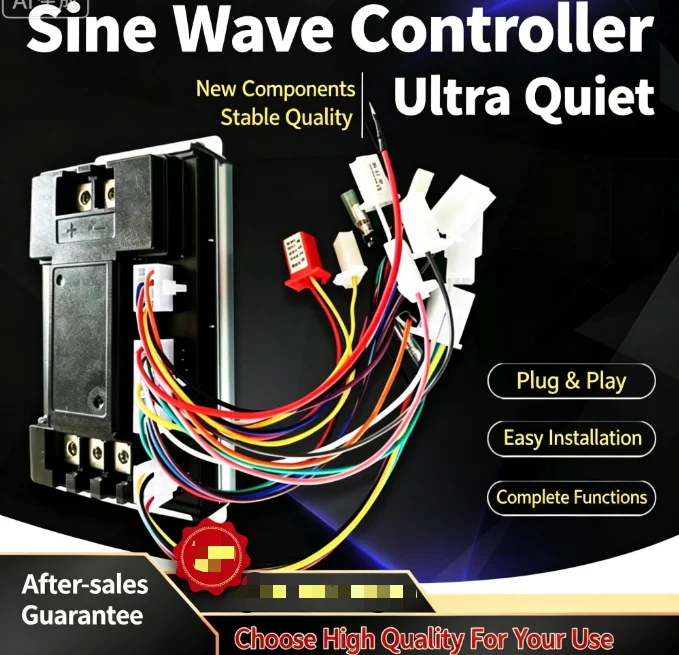 48V 60V 72V 50A Sinuswellen-E-Bike-Controller, universeller bürstenloser Motor, leiser Antrieb für E-Scooter und Motorräder – Detail 5