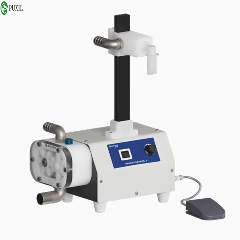Honey filling machine, foot operated, viscous liquid bottling, sesame paste, tomato sauce canning equipment, automatic packaging
