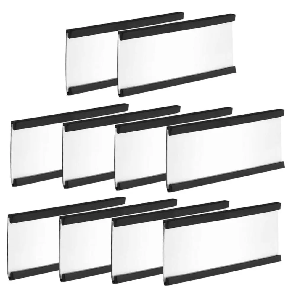 White Paper Cards Magnetic Label Holder Strong Magnet Mess Free Shelf Label Holder Protective Film Adjustable