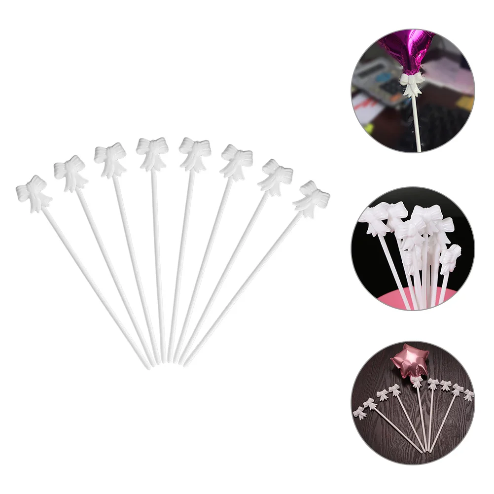 

50 Pcs Balloon Stand Stick Base Accessories Sticks with Connector White Kit for Table DIY