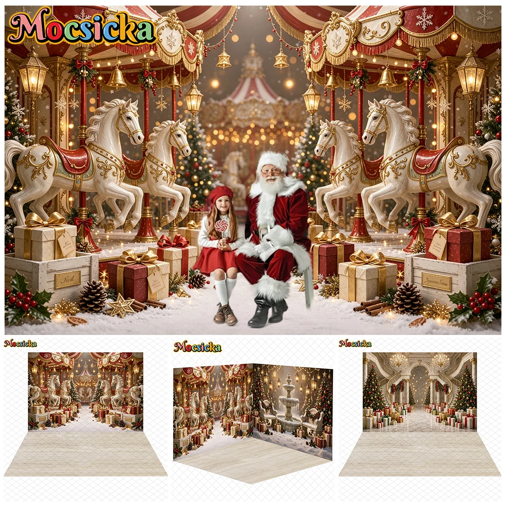 Mocsicka Weihnachtsdekoration Hintergrund Fotografie Weihnachtsbaum Familienfeier Fotohintergrund Baby Kinder Porträt Studio Requisiten Banner