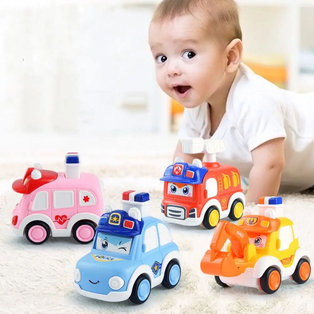 

Police Car Press and Go Car Toy Cute Fire Truck Vehicle Push and Go Cars Plastic Mini Vehicles Wind-up Cars Toys Baby