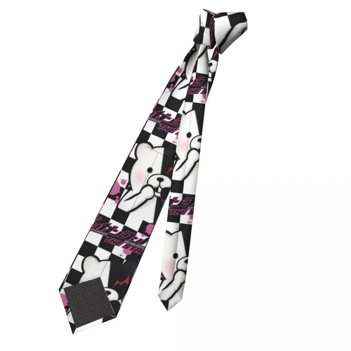 Danganronpa Monokuma Necktie Unisex Slim Polyester 8 cm Wide Amine Neck Ties for Mens Shirt Accessories Cravat Wedding Business