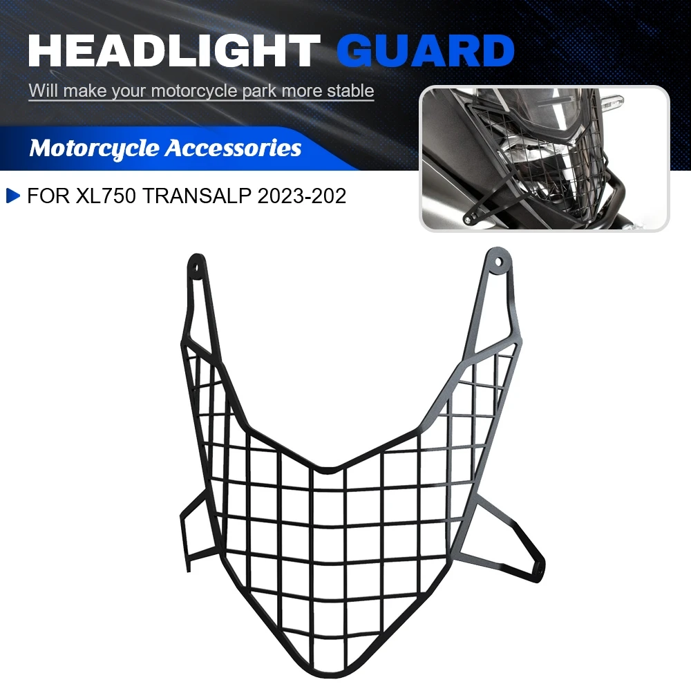 

Motorcycle Headlight Head light Grill Guard Cover Protector Headlight Protector Cover Grill FOR HONDA XL750 TRANSALP 2023-2025